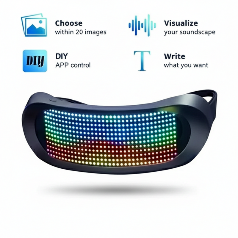 Full-Color LED Glasses Bluetooth