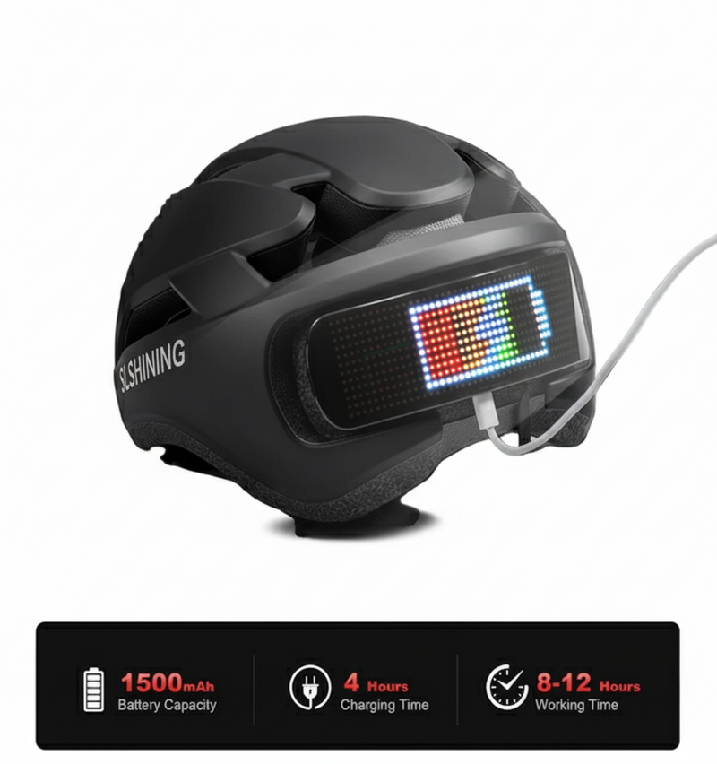 LED Bike Helmet with LED Display